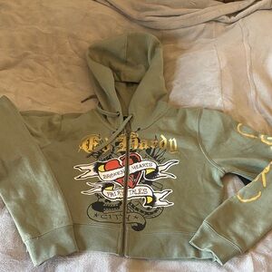 Ed Hardy cropped Hoodie